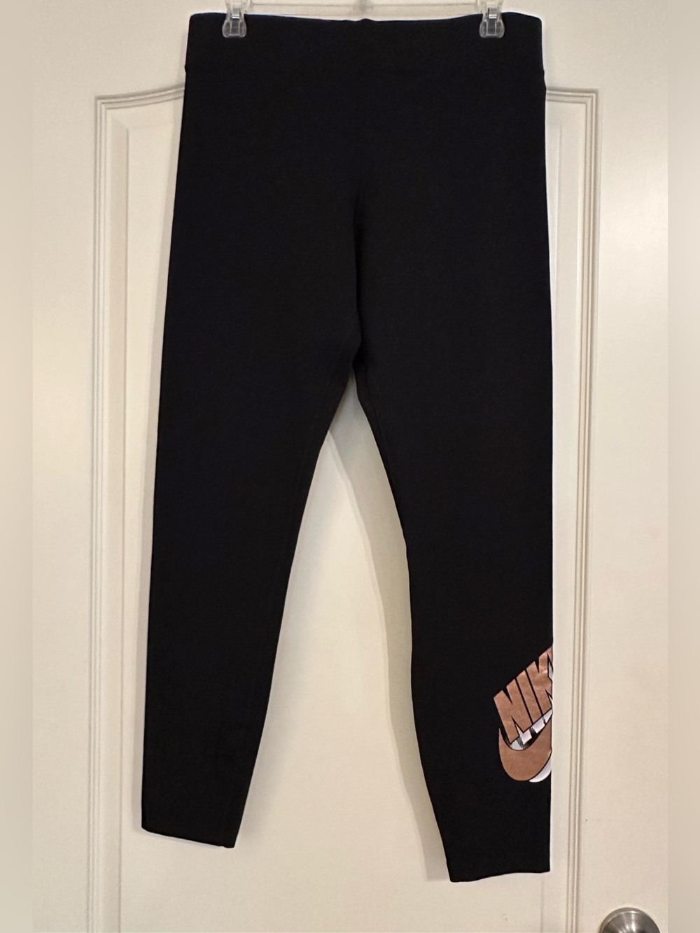 Nike Black Leggings with Gold Swoosh